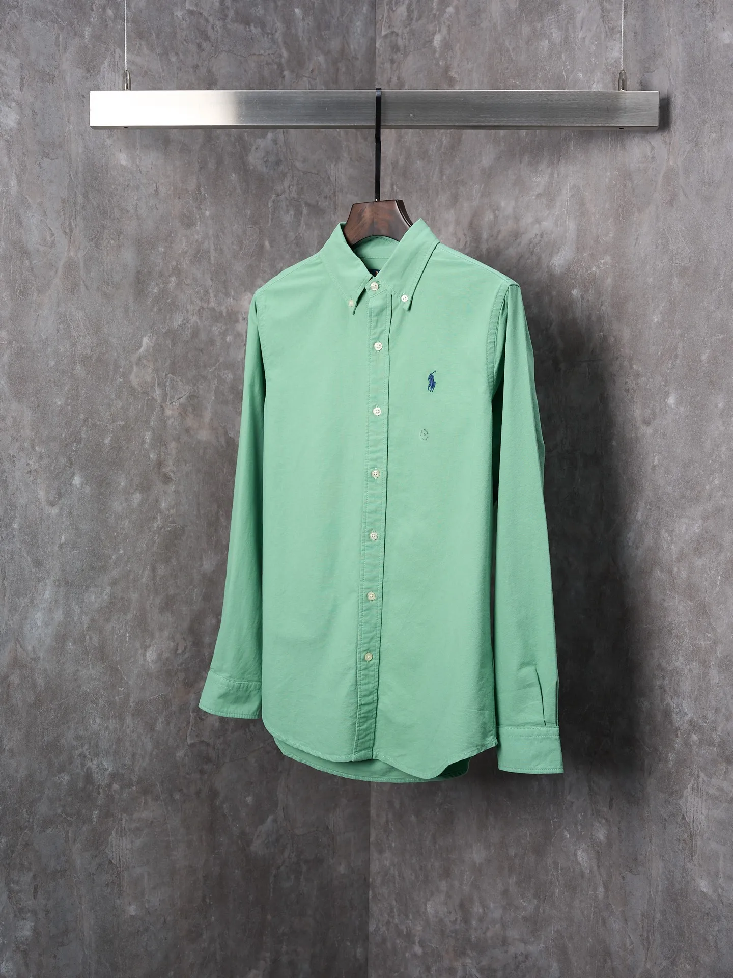 P340 Actual hanging auction】Ralph Lauren/Ralph Lauren couples must-have solid color pony embroidered cotton long-sleeved shirt [Ready stock] XS S M L XL